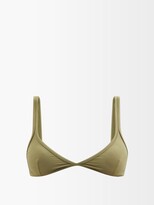 Thumbnail for your product : Haight Flora Triangle Bikini Top - Khaki