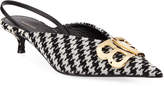 Thumbnail for your product : Balenciaga BB Knife Houndstooth Slingback Pumps