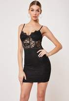 black lace bodycon mini dress