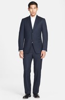 Thumbnail for your product : Z Zegna 2264 Z Zegna Trim Fit Navy Tic Weave Wool Suit
