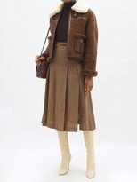 Thumbnail for your product : Gucci Shearling Suede Jacket - Brown Multi