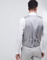 Thumbnail for your product : Heart N Dagger Slim Wedding Suit vest In Linen Texture