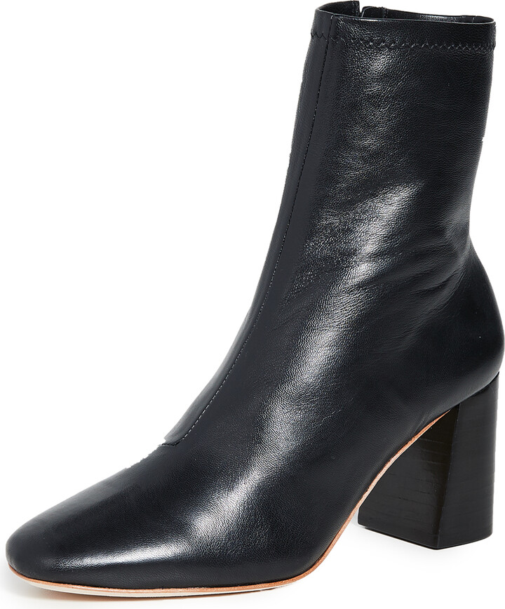 Loeffler Randall Women's Elise Leather Ankle Boots Black Size