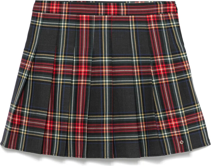 Maje Tartan-Check Mini Skirt ShopStyle