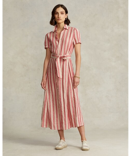 Stripe Linen Shirt Dress | Shop the ...