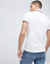 Thumbnail for your product : Tommy Hilfiger Icon Stripe Tipped Pique Polo Slim Fit Flag Logo In White