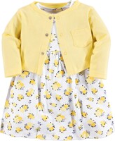 Thumbnail for your product : Luvable Friends Luvable Friends Baby Girl Dress and Cardigan, 2-Piece Set