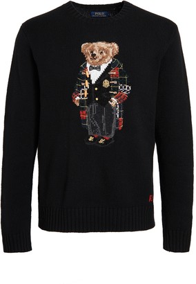 Polo Ralph Lauren Wool Holiday Bear Crew Neck Sweater - ShopStyle