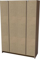 Thumbnail for your product : Denmark 4 Door 2 Drawer Wardrobe Dark Brown - Polifurniture