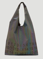 Thumbnail for your product : Maison Margiela Reflective Logo Plastic Bag Tote Bag in Black
