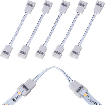 Armacost Lighting SureLock 2 Pin LED Strip Light Corner Connector, 6 Pack