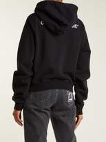 Thumbnail for your product : Off-White Off White Logo Embroidered Hooded Sweatshirt - Womens - Black