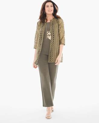 Travelers Collection Foiled Open Lace Jacket