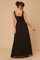 Thumbnail for your product : Little Mistress Grace Black Embellished Neck Maxi Dress