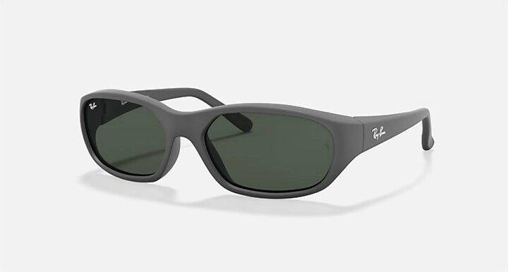Ray-Ban Women's Daddy O Matte Rubber Frame Sunglasses In Black/dark Green