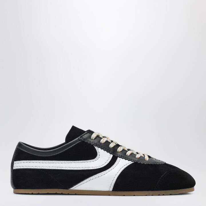 Dries Van Noten Black/White Leather And Suede Sneakers