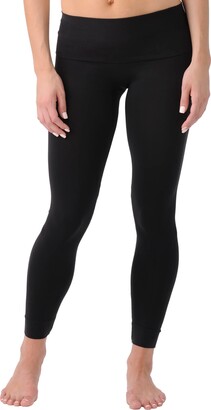 Belly Bandit Womens B.D.A. Pregnancy Leggings Breathable Seamless Knit Fabric Black Small