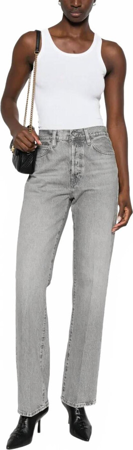 Frame Vertical Five-Pocket Jeans In Phantom