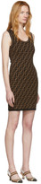 Thumbnail for your product : Fendi Black and Brown Knit Forever Dress