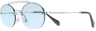 Miu Miu Eyewear Runaway show Swarovski round sunglasses