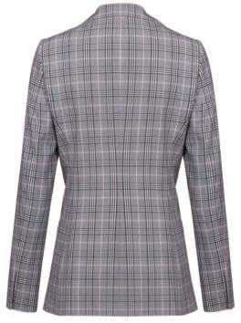 HUGO Regular-fit checked jacket with two-way front zip