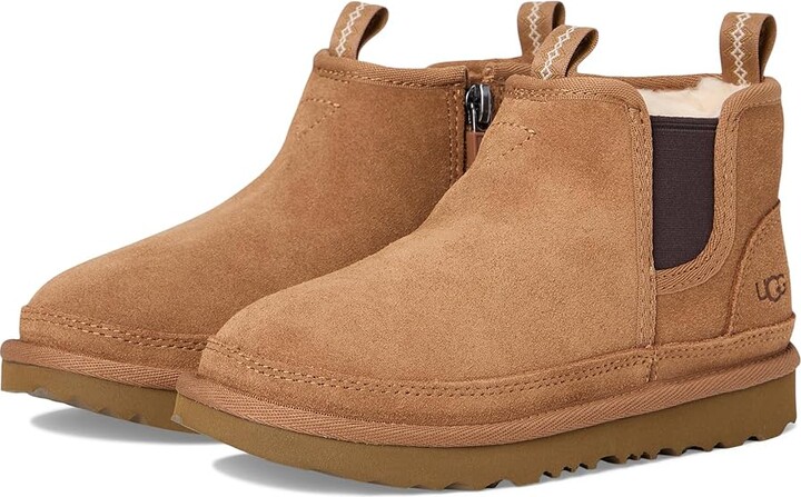 Ugg Kids Neumel Chelsea (Toddler/Little Kid) Boy's Shoes Chestnut : 6 Toddler M, Suede