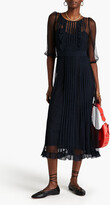 Thumbnail for your product : RED Valentino Open-back point d'esprit midi dress