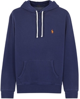 Thumbnail for your product : Polo Ralph Lauren Navy hooded cotton blend sweatshirt
