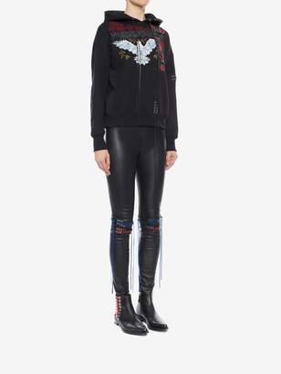 Alexander McQueen Whip-Stitched Leather Leggings