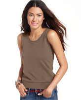 Thumbnail for your product : August Silk Sleeveless Silk Blend Scoop-Neck Shell