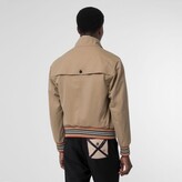 Thumbnail for your product : Burberry Icon Stripe Detail Cotton Gabardine Harrington Jacket