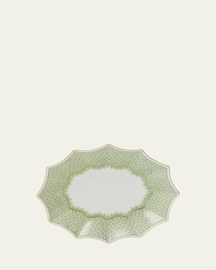 Mottahedeh Apple Lace 12-Sided Lobed Medium Tray
