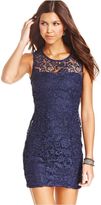 Thumbnail for your product : As U Wish Juniors' Lace Cutout Bodycon Dress