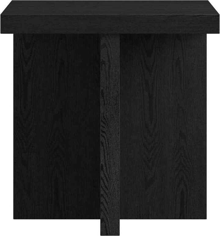 Meyer&Cross Elna 22 in. Black Grain Square MDF Top End Table