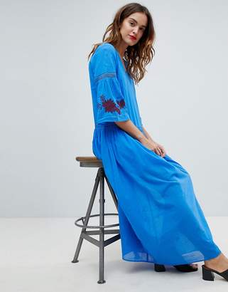 Sisley Embroidered Flower Maxi Dress