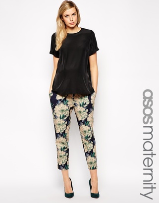 ASOS Maternity Exclusive Peg Pant in Vintage Floral
