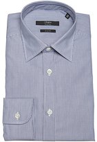 Thumbnail for your product : Z Zegna 2264 Z Zegna Z Zegna navy and white pinstripe cotton spread collar dress shirt