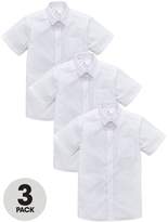 Thumbnail for your product : Very Boys 3 Pack Short Sleeved School Shirts