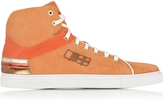 Thumbnail for your product : D’Acquasparta D'Acquasparta D Plus B Orange High Top Suede Sneaker