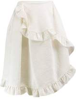 Thumbnail for your product : Simone Rocha Wrap-Effect Ruffle-Trimmed Cotton-Blend Skirt