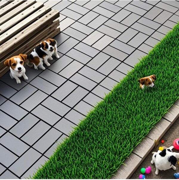 The Misty Moon 44PackPatioDeckTiles,12\