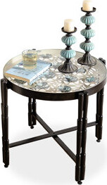 Orren Ellis Modern Glass;Iron End Table