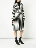 Thumbnail for your product : Norma Kamali striped belted shirt dress