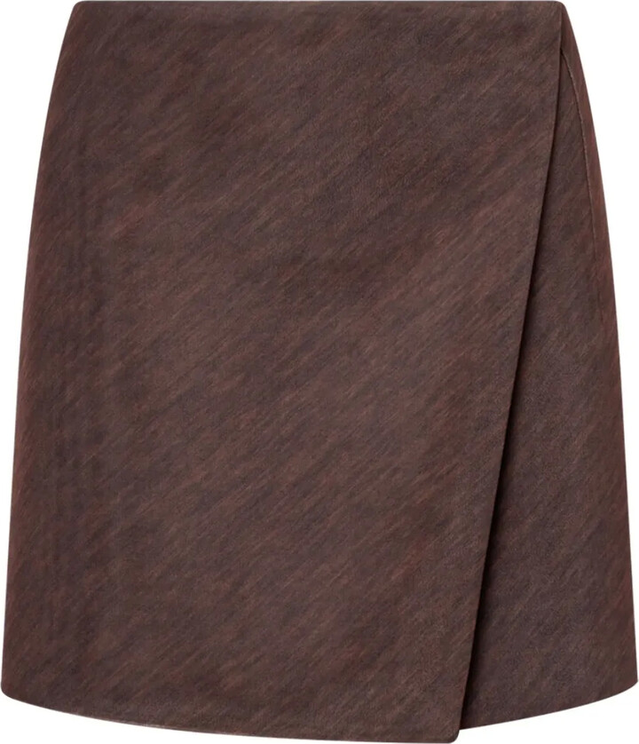 Philosophy di Lorenzo Serafini Mélange-Effect Wrap Mini Skirt