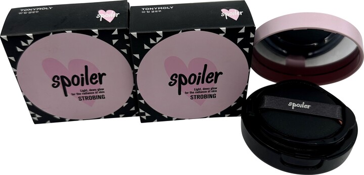Tony Moly Spoiler Mini Strobing Cushion 02 Top Glow 1.6 OZ Set of 2