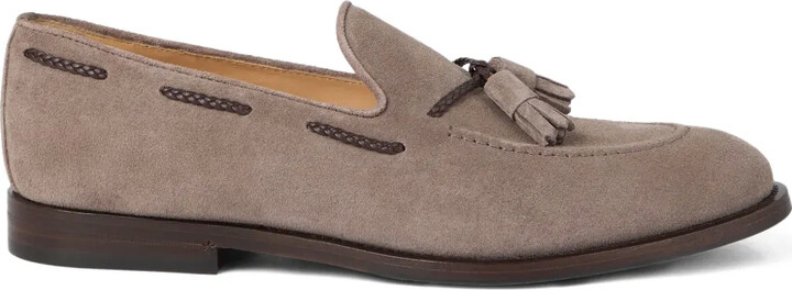Brunello Cucinelli Tassel Suede Loafers