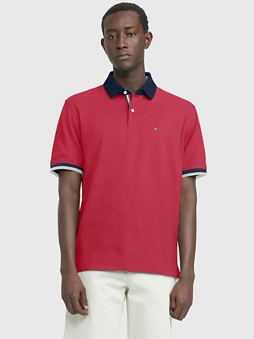 Tommy Hilfiger Red Men's Polos | ShopStyle
