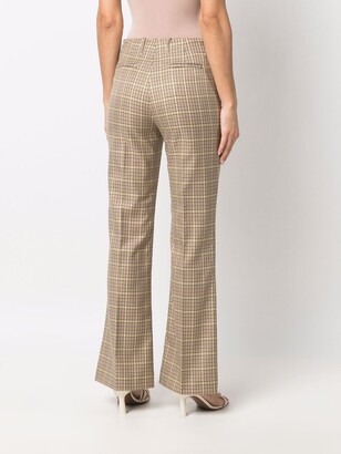 Manuel Ritz Gingham-Check Flared Trousers