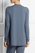 Thumbnail for your product : Calvin Klein Underwear Satin-trimmed stretch-modal pajama top