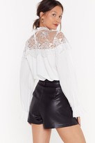 Thumbnail for your product : Nasty Gal Womens We're Better Faux Leather Belted Shorts